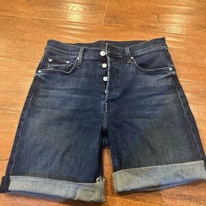 MOTHER Dark Indigo Jean Shorts